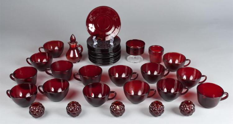 Ruby Glass Dinnerware Creates Golden Memories